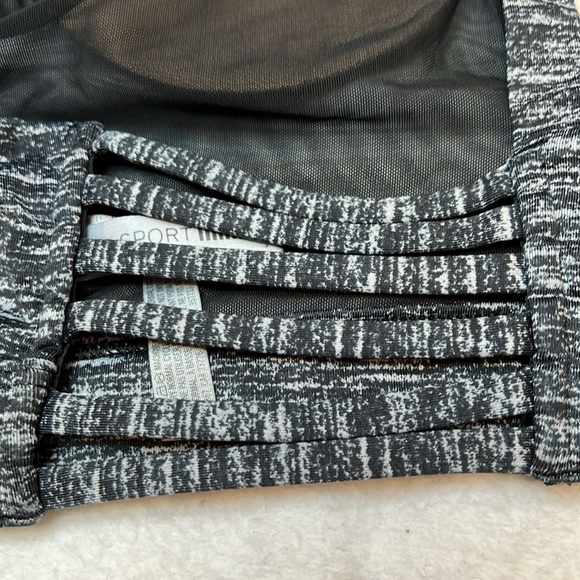 VSX Sport Sports Bra / Bralette. Size Small. EUC. Black Heathered with cute back - Picture 4 of 6